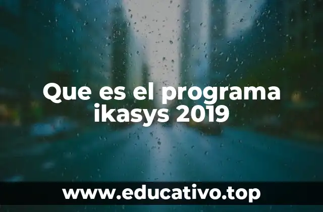Que es el programa ikasys 2019