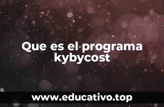 Que es el programa kybycost