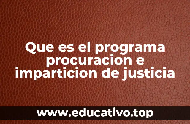 Que es el programa procuracion e imparticion de justicia