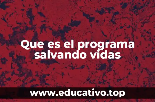 Que es el programa salvando vidas