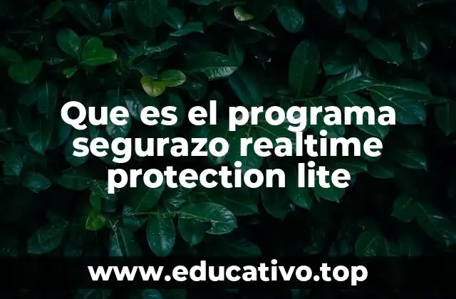 Que es el programa segurazo realtime protection lite