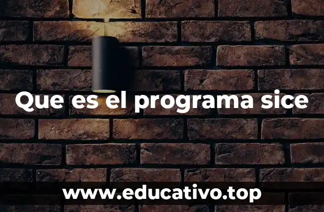 Que es el programa sice