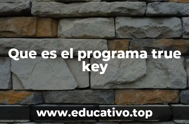Que es el programa true key