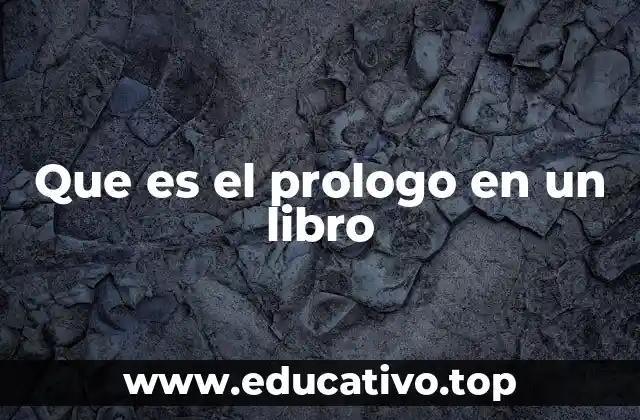 Que es el prologo en un libro