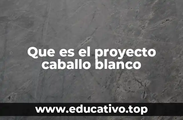 Que es el proyecto caballo blanco