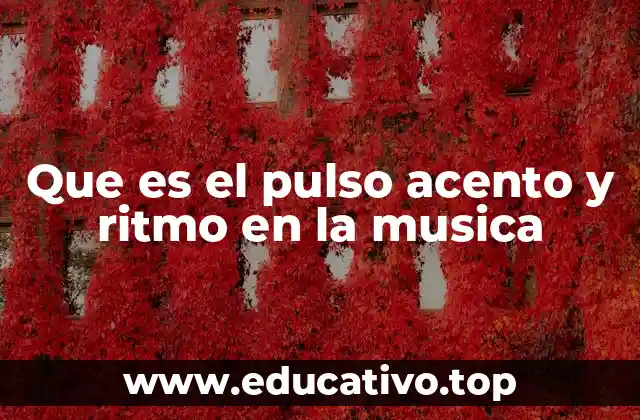 Que es el pulso acento y ritmo en la musica