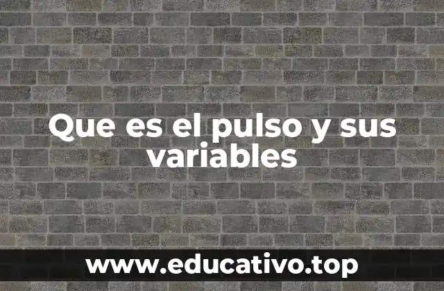 Que es el pulso y sus variables