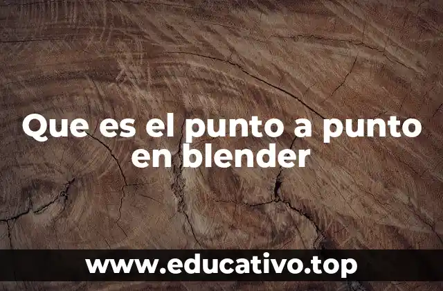 Que es el punto a punto en blender