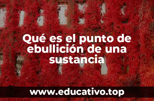 Qué es el punto de ebullición de una sustancia