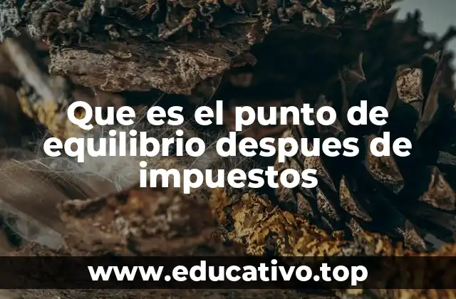 Que es el punto de equilibrio despues de impuestos