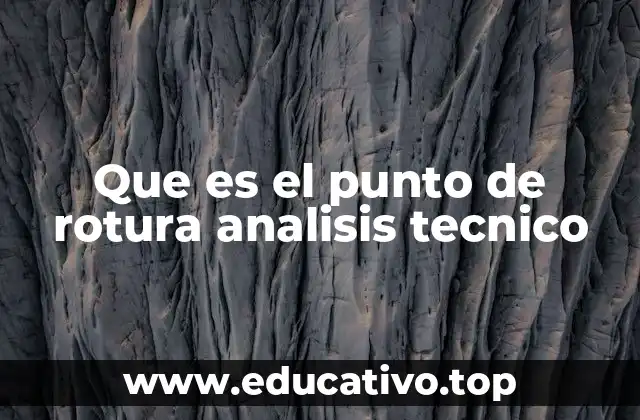 Que es el punto de rotura analisis tecnico
