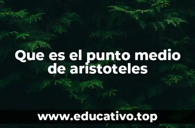 Que es el punto medio de aristoteles