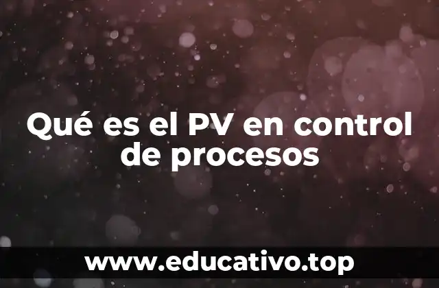 Qué es el PV en control de procesos