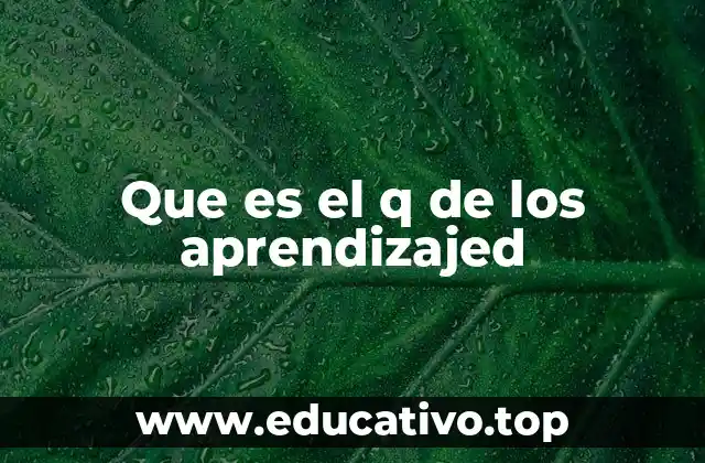Que es el q de los aprendizajed