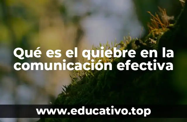 Qué es el quiebre en la comunicación efectiva