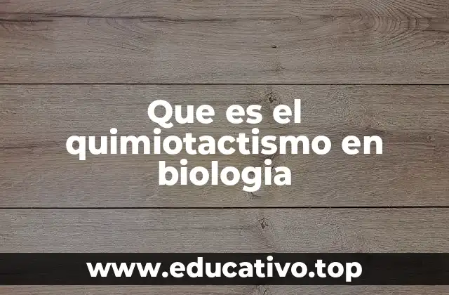 Que es el quimiotactismo en biologia
