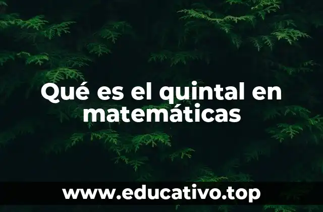 Qué es el quintal en matemáticas