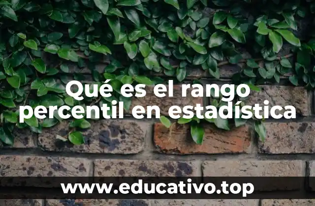 Qué es el rango percentil en estadística