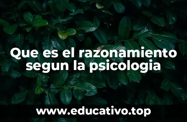 Que es el razonamiento segun la psicologia