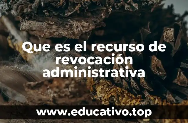 Que es el recurso de revocación administrativa