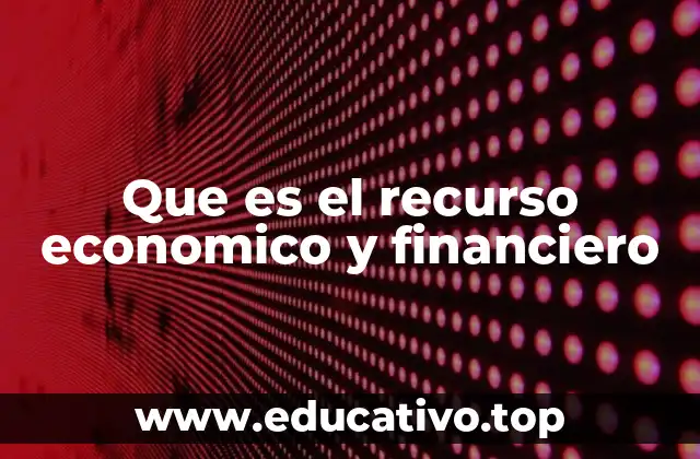 Que es el recurso economico y financiero