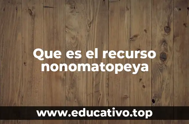 Que es el recurso nonomatopeya