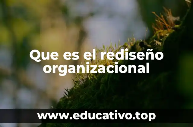 Que es el rediseño organizacional
