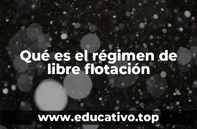 Qué es el régimen de libre flotación