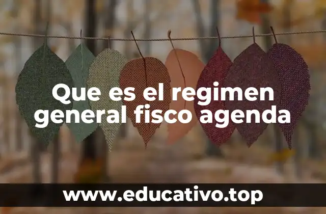 Que es el regimen general fisco agenda