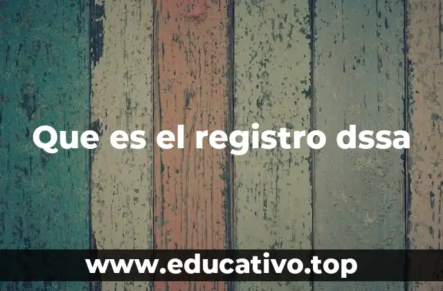 Que es el registro dssa
