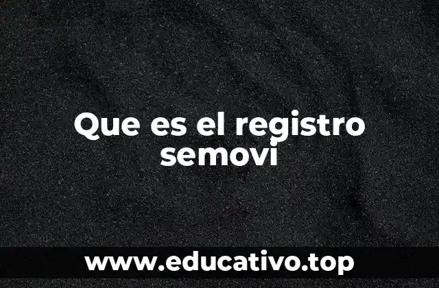 Que es el registro semovi