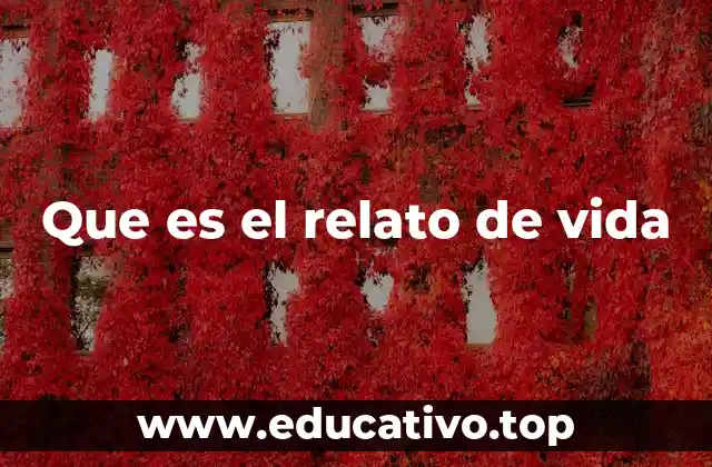Que es el relato de vida