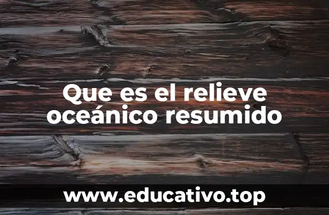 La estructura del fondo marino y sus elementos principales