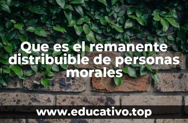 Cómo se calcula el remanente distribuible