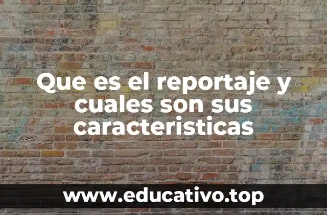 Que es el reportaje y cuales son sus caracteristicas
