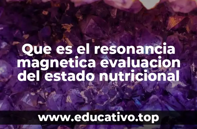 La resonancia magnética como herramienta en la nutrición clínica