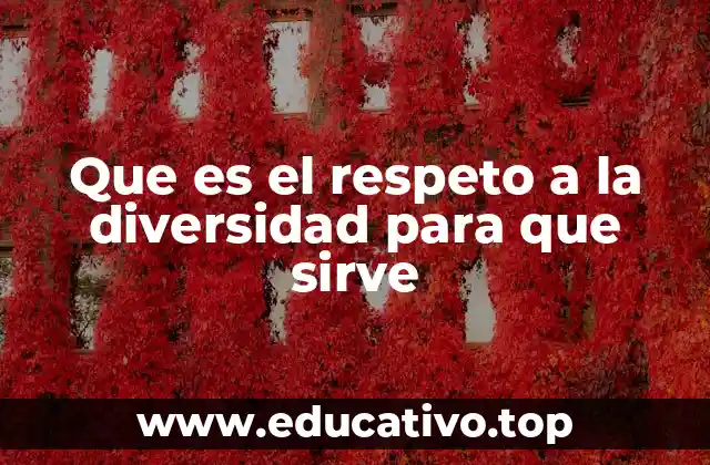 Que es el respeto a la diversidad para que sirve