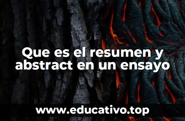 Que es el resumen y abstract en un ensayo