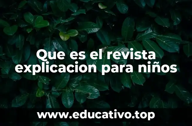 Que es el revista explicacion para niños