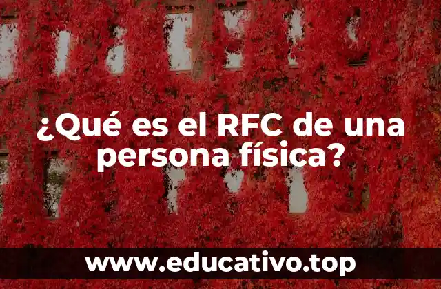 ¿Qué es el RFC de una persona física?