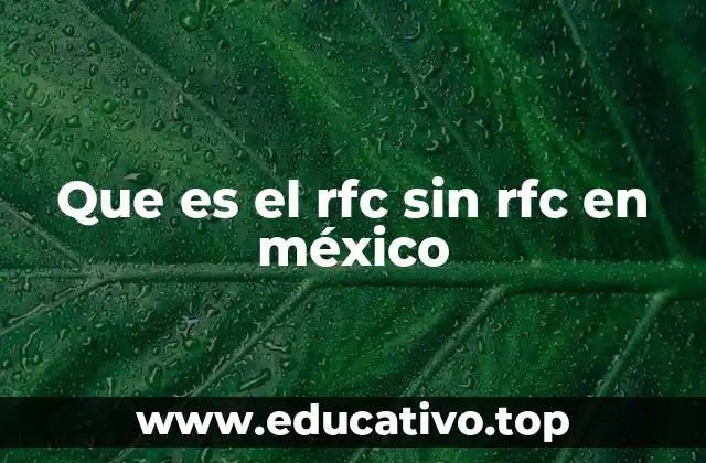 Que es el rfc sin rfc en méxico