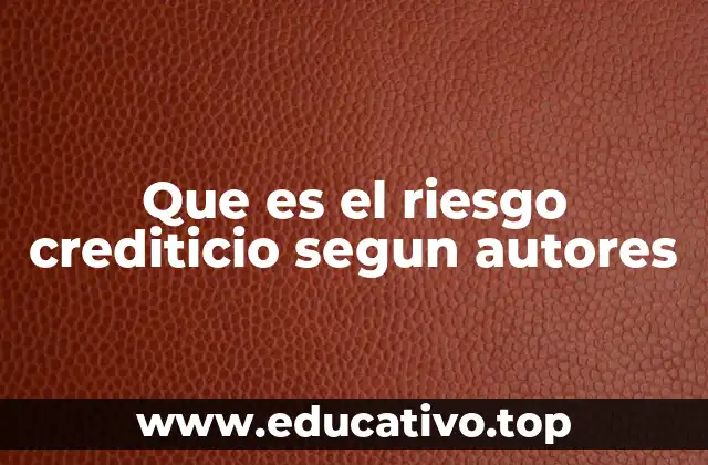Que es el riesgo crediticio segun autores