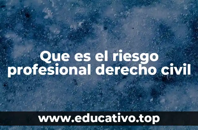 Que es el riesgo profesional derecho civil
