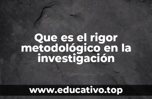 Que es el rigor metodológico en la investigación