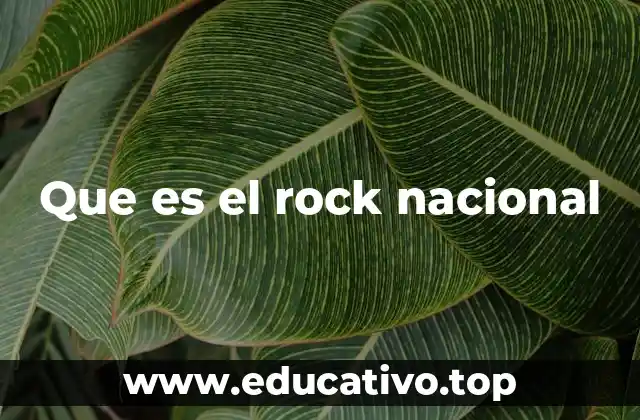 Que es el rock nacional