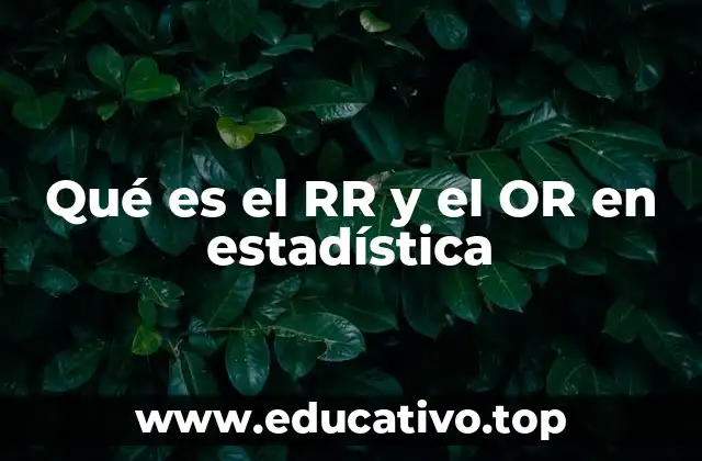 Qué es el RR y el OR en estadística