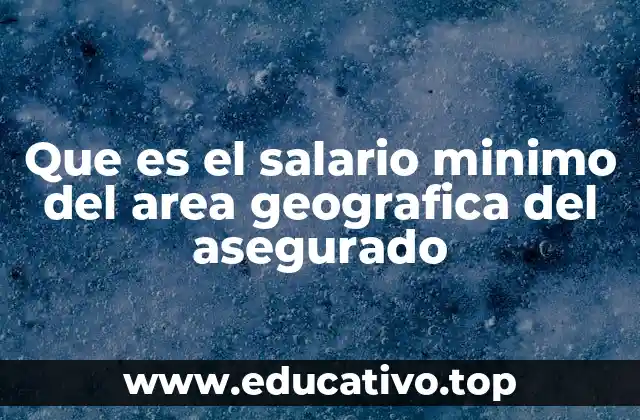Que es el salario minimo del area geografica del asegurado
