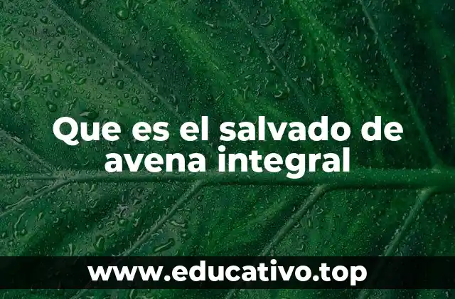 Que es el salvado de avena integral