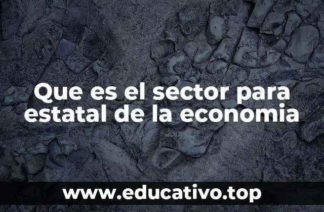 Que es el sector para estatal de la economia