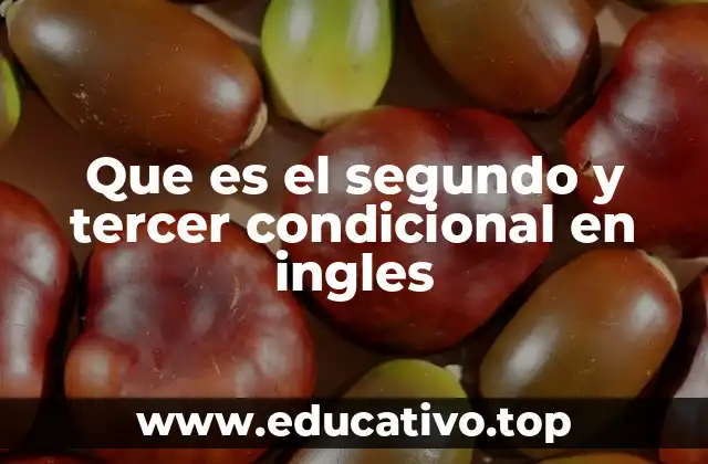 Que es el segundo y tercer condicional en ingles